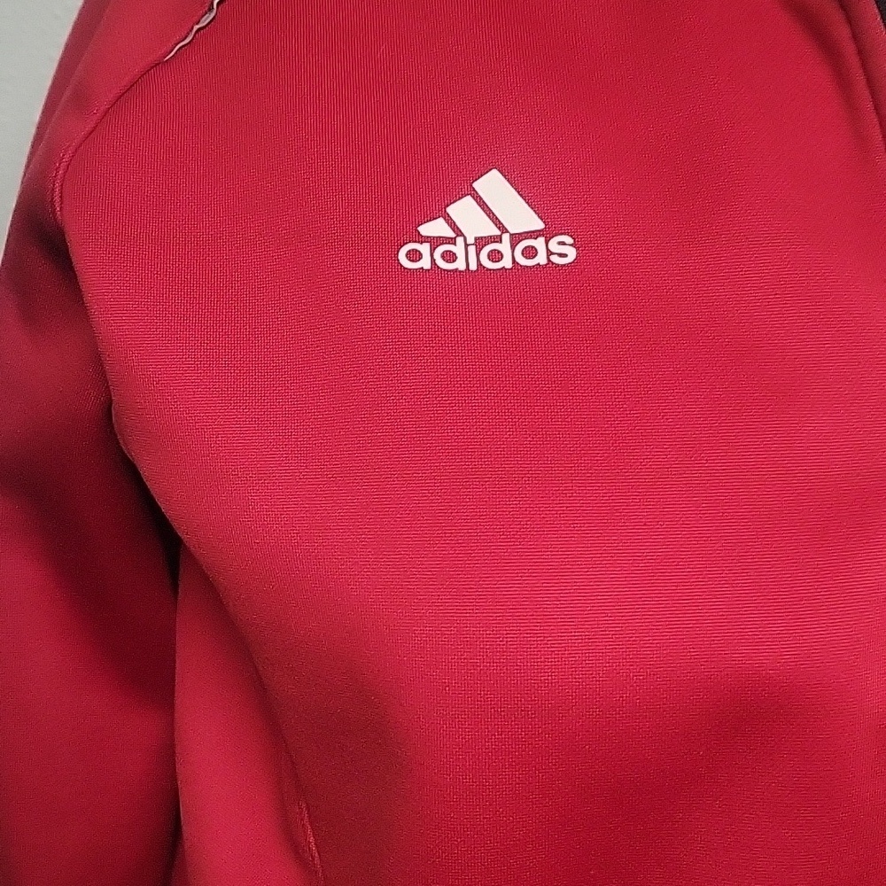Adidas Wisconsin Badgers Quarter-Zip Sweatshirt - Picture 2 of 5
